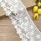 VL 6631 White Wide Venice Lace Trim Flower and leaves , 4” (102 mm) x 2 yards. perfect for DIY crafting, sewing